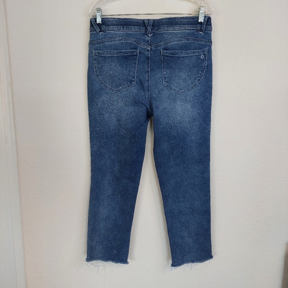 Democracy Ab Technology Crop Frayed Hem Jeans Size 12 - Picture 4 of 10